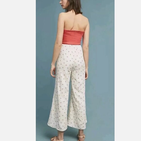 Anthropologie Feather Bone Womens Talese Cherry Wide Leg Pants - Picture 2 of 8